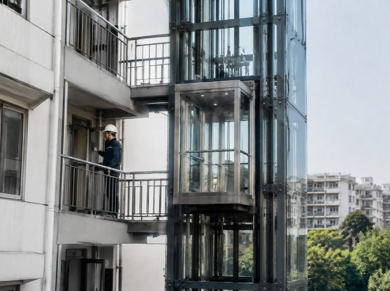 咸阳旧楼加建观光电梯